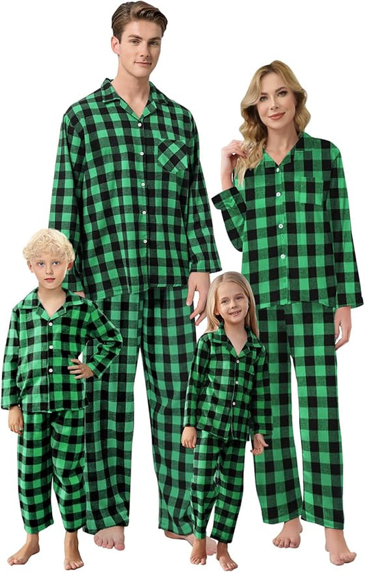 Schbbbta Family Matching Pajamas Holiday Sleepwear Long Sleeve Pjs Sets