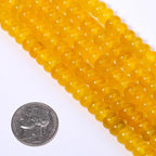 Songxi 5x8mm Natural Yellow Stone Rondelle Beads, Gemstone - Image 3
