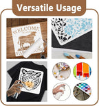 11.8"x11.8" Tornado Wall Stencil Templates Reusable Plastic Stencils - Image 3
