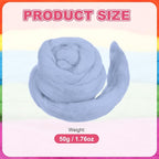 MECCANIXITY Wool Roving Yarn Soft Felting Wool 50g/1.76oz Pure Chunky Roving - Image 2