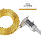 Fashewelry 180 Feet 2mm Gold Aluminum Wire Bendable Metal Craft Wire - Image 2