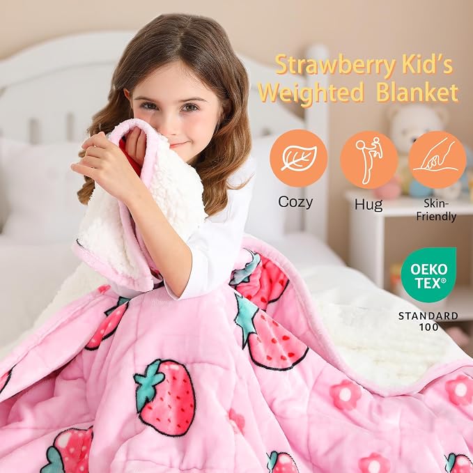 Aemicion Weighted Blanket 10 pounds Twin Size 48"x 72", Soft Sherpa Fleece - Image 4