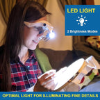 Magnifying Glasses with Light for Close Work, Storage Case | Rechargeable and - Image 7