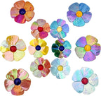 Esweny 12 Flower Stained Glass Mosaic Tiles by Esweny