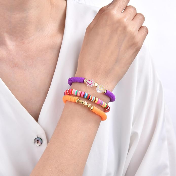 Friendship Bracelets for Girls, 10-Piece Cute Preppy Beaded Bracelet Set for - Image 4