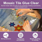 1DFAUL 200g Mosaic Tile Glue Clear, Mosaic Adhesive, Strong Bond, Fast Dry | - Image 2