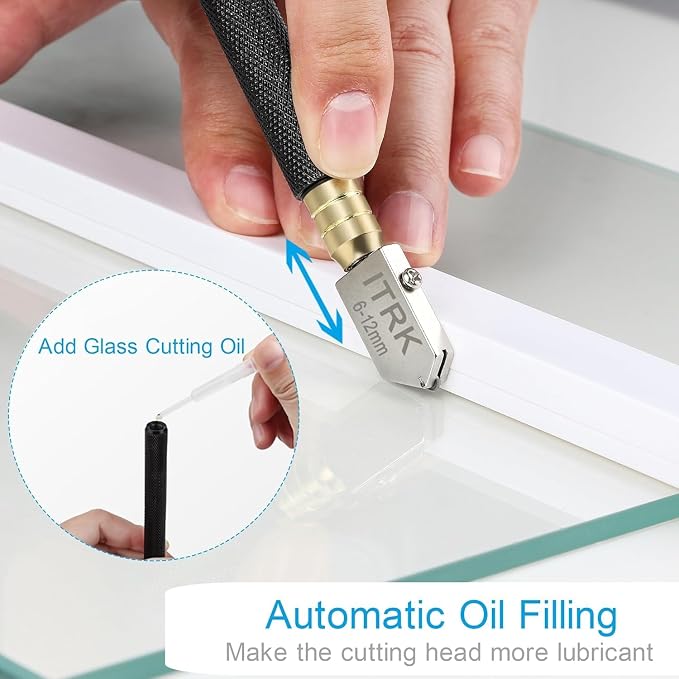 Glass Cutter 2mm-20mm & Glass Cutting Oil, Professional Upgrade Glass Cutters - Image 3