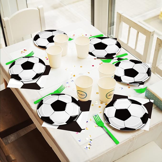 50 Guests Soccer Plates and Napkins Party Supplies Soccer Birthday Party - Image 6