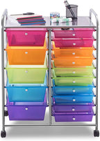 Giantex 15 Drawer Rolling Storage Cart Tools Scrapbook Paper Office School - Image 8