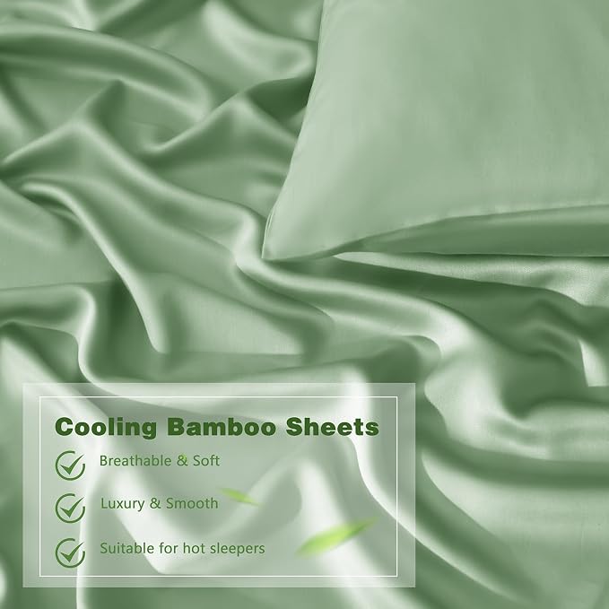 Homiest Cooling Pillow Cases King Size Set of 2, 100% Rayon Derived from Bamboo - Image 4