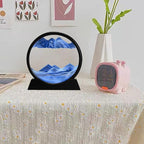 rysnwsu 3D Dynamic Sand Art Liquid Motion, Moving Sand Art Picture Round Glass - Image 4