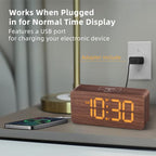uscce Wooden Digital Alarm Clocks - Image 3