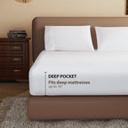 100% Egyptian Cotton Fitted Sheet Twin Size White, 600 Thread Count, 8-16" Deep - Image 3