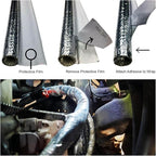 6mm - 1/4" Self Adhesive Aluminum Heat Reflective Fiberglass Sleeving Side - Image 2