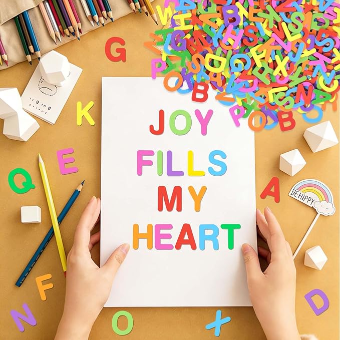 1312 Pcs Foam Letter Stickers, Self-Adhesive EVA Alphabet Stickers Small 1 Inch - Image 6