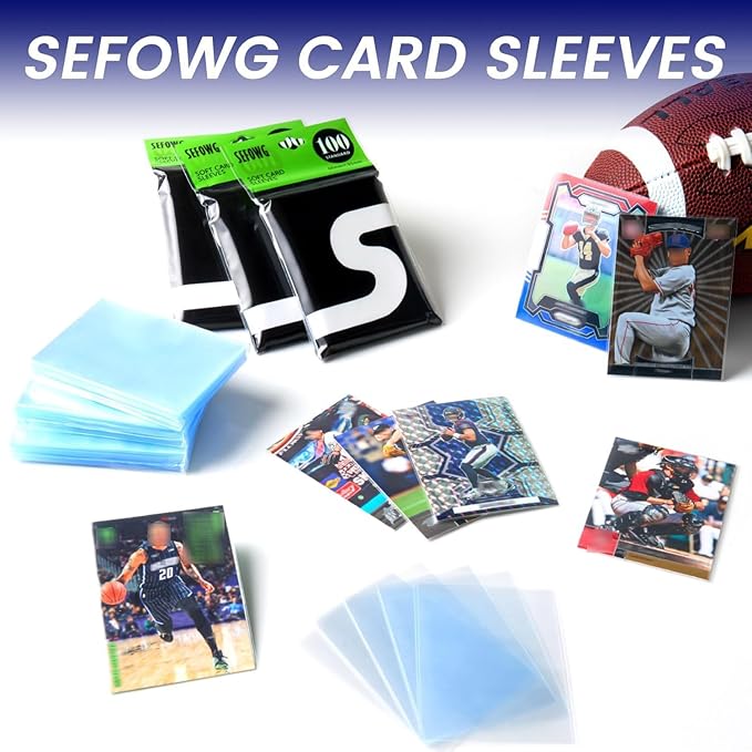2400ct Clear Card Sleeves for Trading Cards, Baseball Sports Soft Sleeves - Image 6