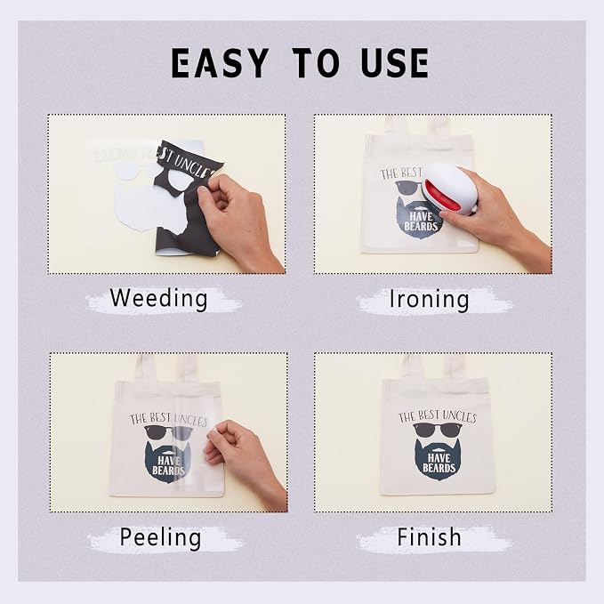 Tintnut Dark Color HTV Heat Transfer Vinyl, easy cut & weed, stretch washable - Image 5