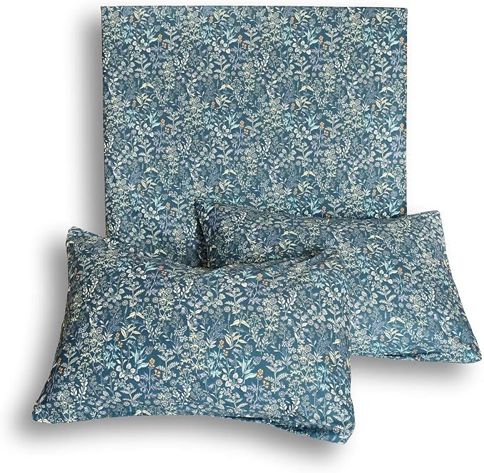 mixinni Small Blue Flower Duvet Cover Full Garden Style Floral Duvet Comforter - Image 7