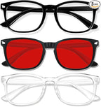 Red Lens Glasses Blue Light Glasses Men Women by Wintoo