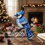 Majestic Blue Jay Acrylic Suncatcher - Image 2