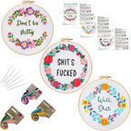 Louise Maelys 3 Sets Funny Embroidery Kits by LouiseMaelys