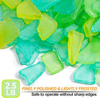 Keedolla Sea Glass for Crafts - 40 OZ Flat Frosted Seaglass Pieces Crushed for - Image 2