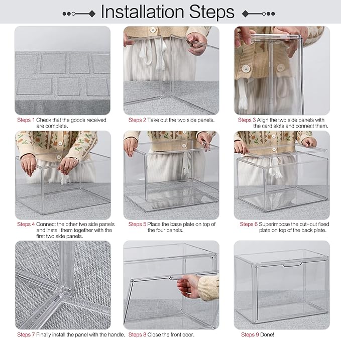 DILIBRA 4 Packs Clear Plastic Handbag Storage Organizer - Image 7