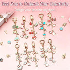 Pjordo 652Pcs Charm Lip Gloss Keychain Making Kit, DIY Keychain Kit Includes - Image 4