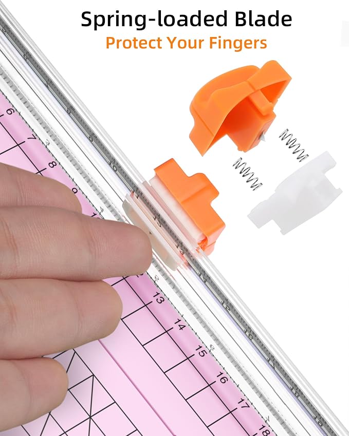 Firbon Pink A5 Paper Cutter, Straight Small Paper Trimmer - Image 5