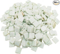 1.1 LB Ice Jade Mosaic Tiles, 0.59“ Square Glass Mosaic Pieces by BTMIEY