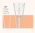 Dresden Ruler Love Sew – Acrylic Quilting Template - Image 2