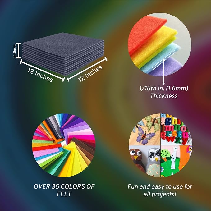 FabricLA Acrylic Felt Sheets for Crafts - Image 3