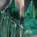 Blackish Green 3.3 Yard Long Iridescent Organza Fabric by Unknown