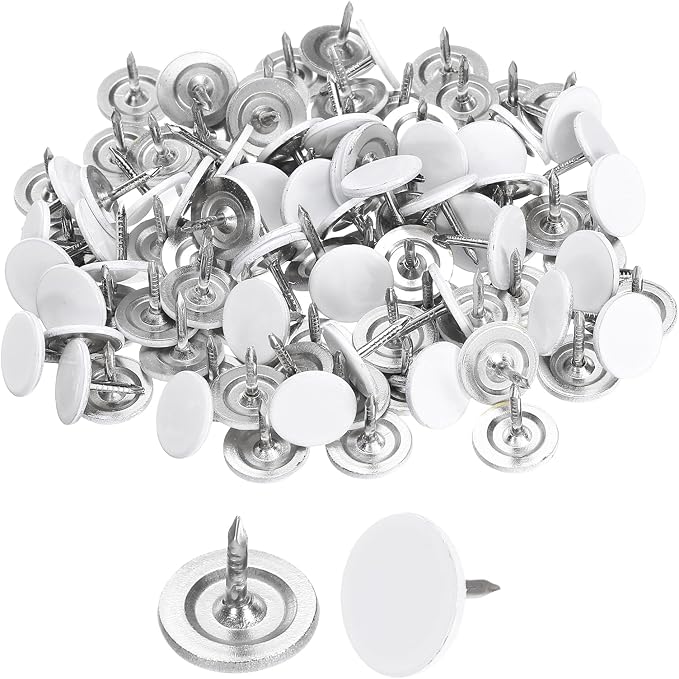 uxcell 150Pcs Upholstery Tacks, 11mmx10mm Flat Head Thumb Tack Decorative by uxcell