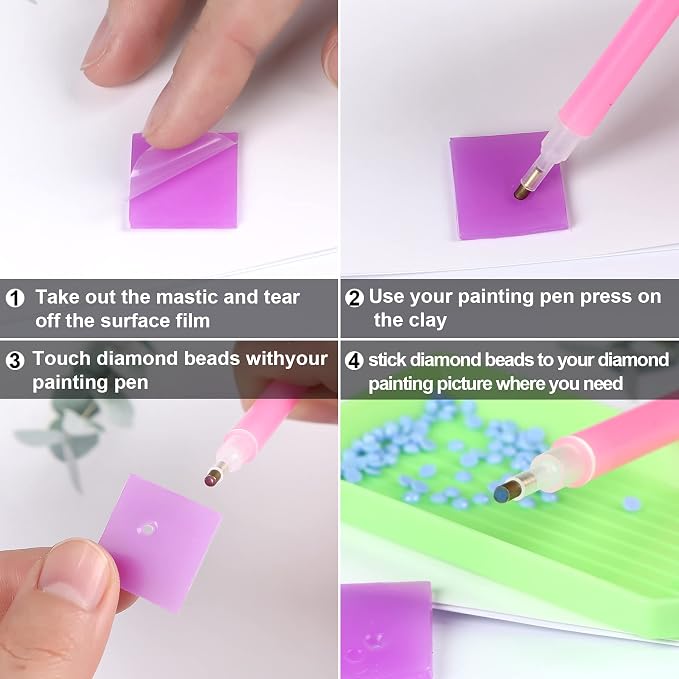 FEBSNOW 60Pcs Painting Glue Clay DIY Diamond Embroidery Wax Tool Set | Diamond - Image 4