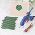 Pine Green Sealing Wax Sticks, WASOHLING 20Pcs Glue Gun Wax Seal Sticks - Image 3
