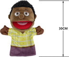Family Hand Puppets for Kids, Includes Grandpa, Son - Image 2