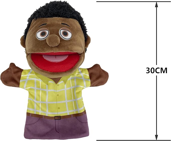 Family Hand Puppets for Kids, Includes Grandpa, Son - Image 2
