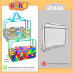 8 Packs 8 Colors Toy Storage Bags, Reusable Clear PVC Board Game Storage - Image 4