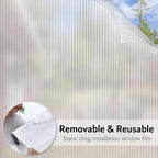 VELIMAX Reeded Glass Window Film, Window Privacy Film, Frosted Window Vinyl - Image 5