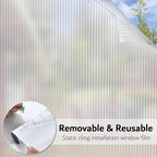 VELIMAX Reeded Glass Window Film, Window Privacy Film, Frosted Window Vinyl - Image 5