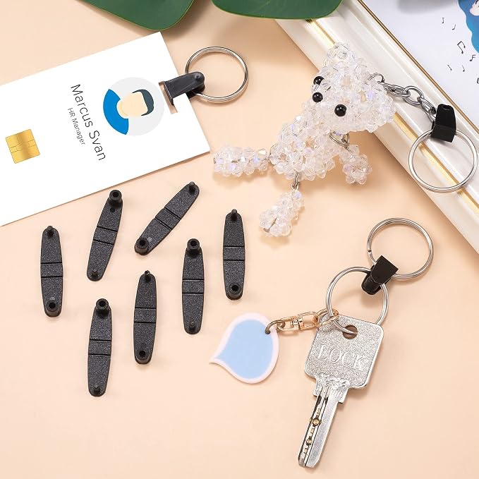 OIIKI 100Pcs Plastic Keychain Clips, Card Holder - Image 3