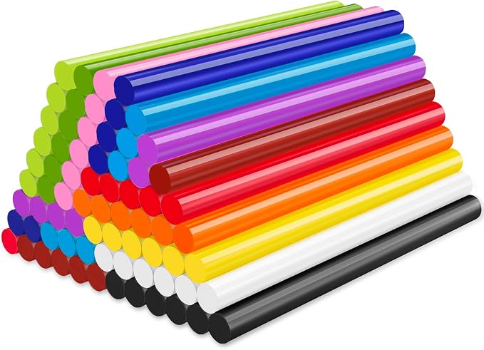 ENPOINT Colored Hot Glue Sticks, EVA 12 Colorful Adhesive Purpose Glue Stick by ENPOINT