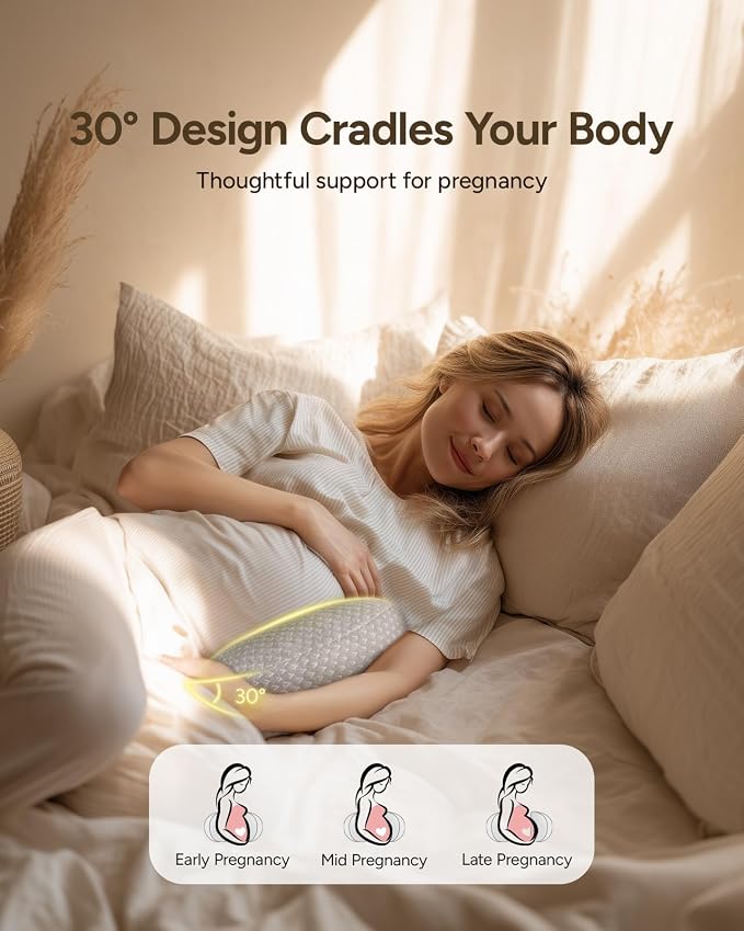 Pregnancy Wedge Pillow for Sleeping, Adjustable Maternity Pillow for Side - Image 4