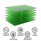 6 PCS Transparent Green Cast Acrylic Sheets 8" x 12" x 0.118", Plexiglass - Image 4
