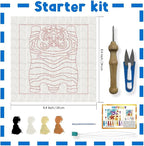 INFUNLY Tiger Punch Needle Kit for Adults Beginners Pre-Printed Punch Needle - Image 4