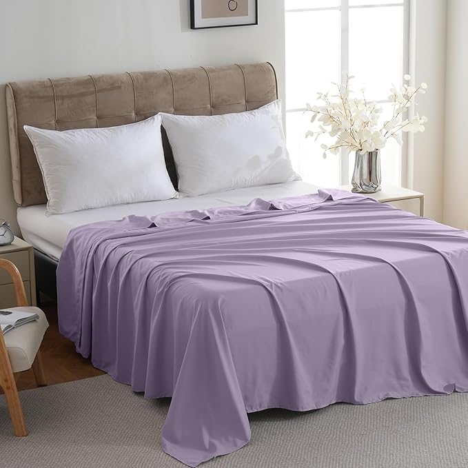 ZPECC Full Flat Sheet Only 1 Pack, Durable Lavender Top Bed Sheets - Image 3