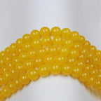 MJDCB 7A Round Natural Yellow Agate Beads Stone Loose Beads - Image 6