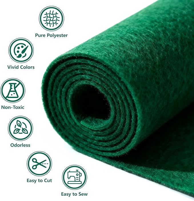 Felt Fabric 36'' X 36'' Large Felt Sheets Stiff Craft Felt by The Yard - Image 3
