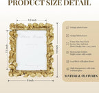 Cuspin 6x8 Picture Frame, Vintage Ornate Gold Resin Frame - Image 4